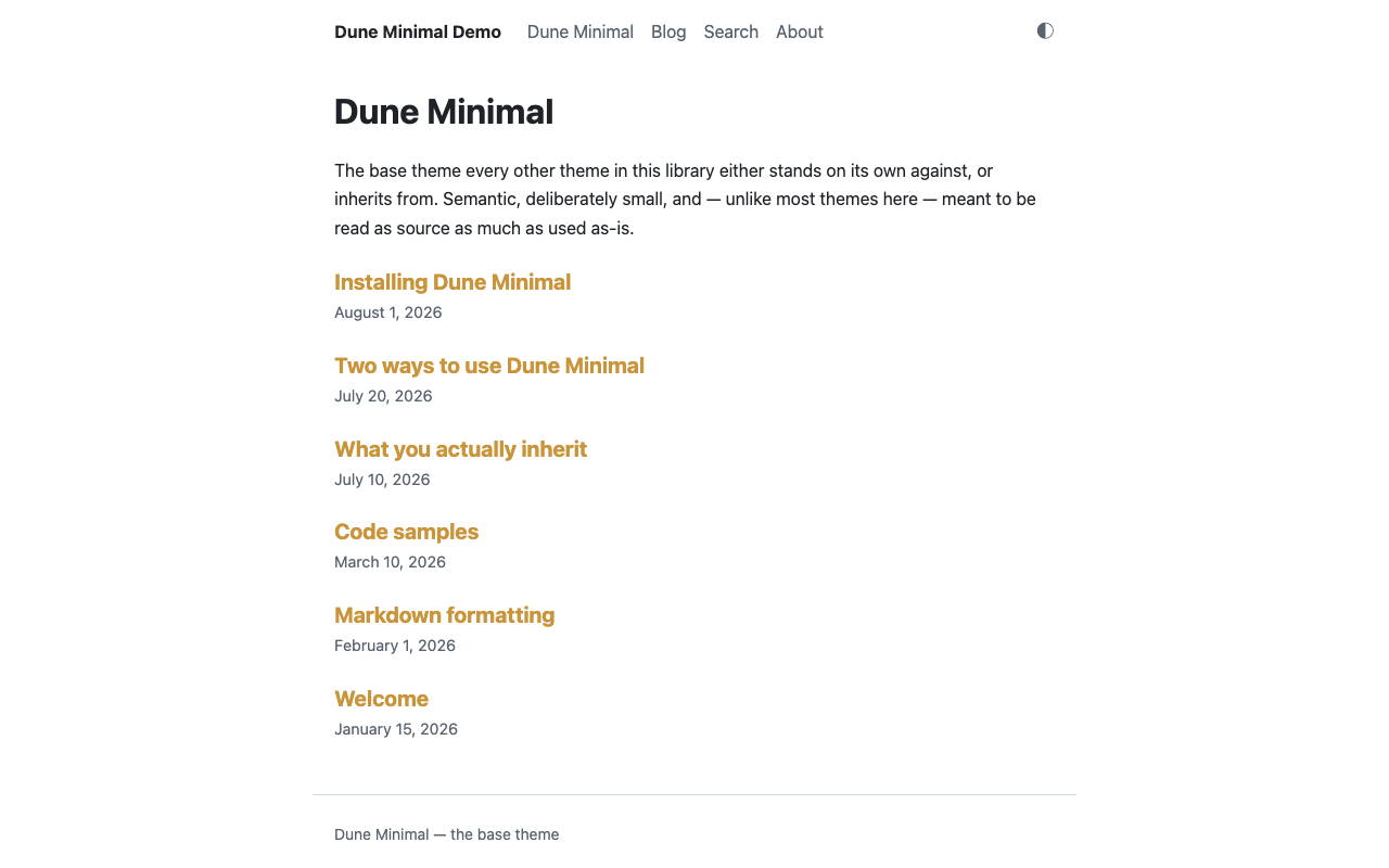 Dune Minimal screenshot