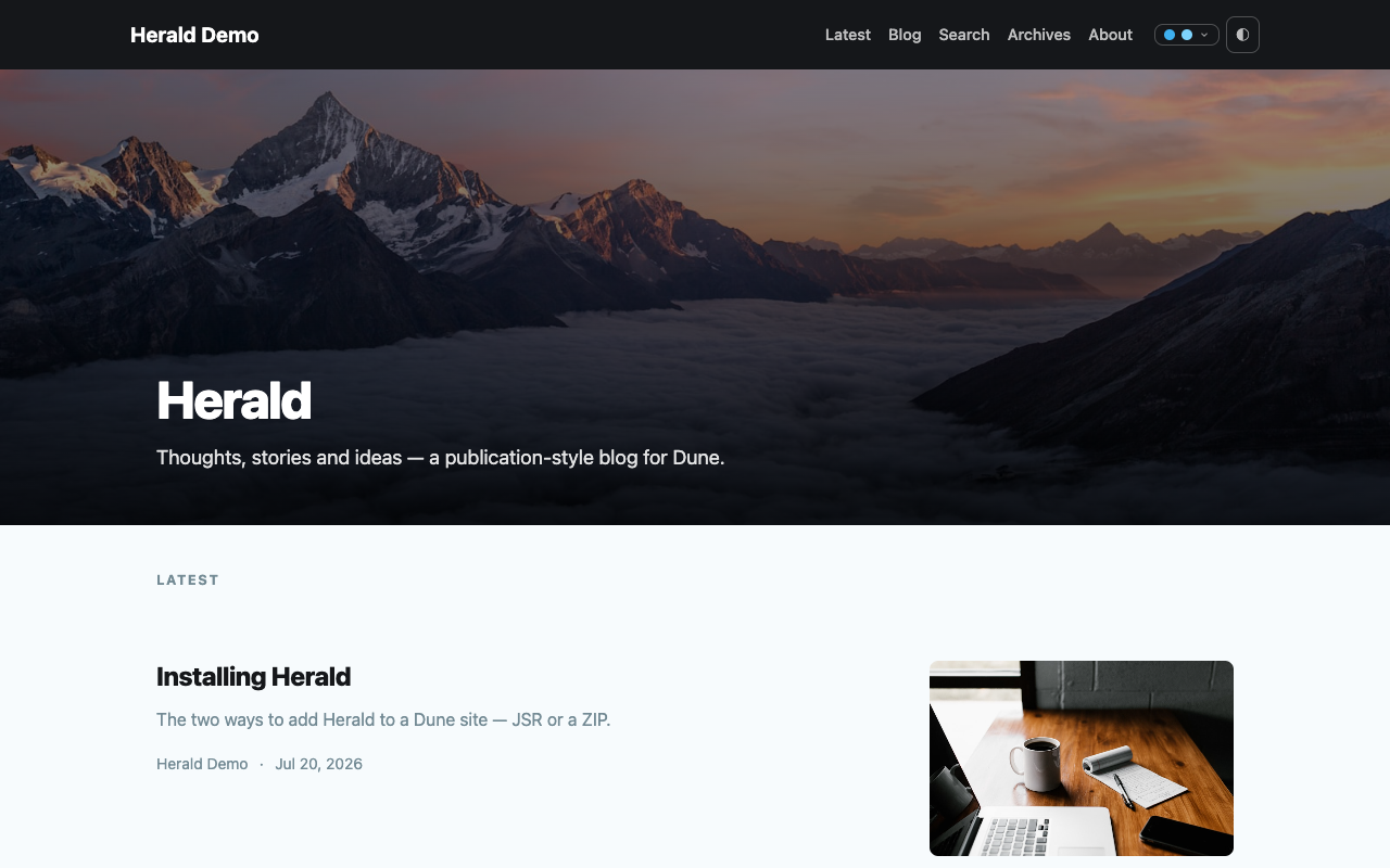 Herald screenshot