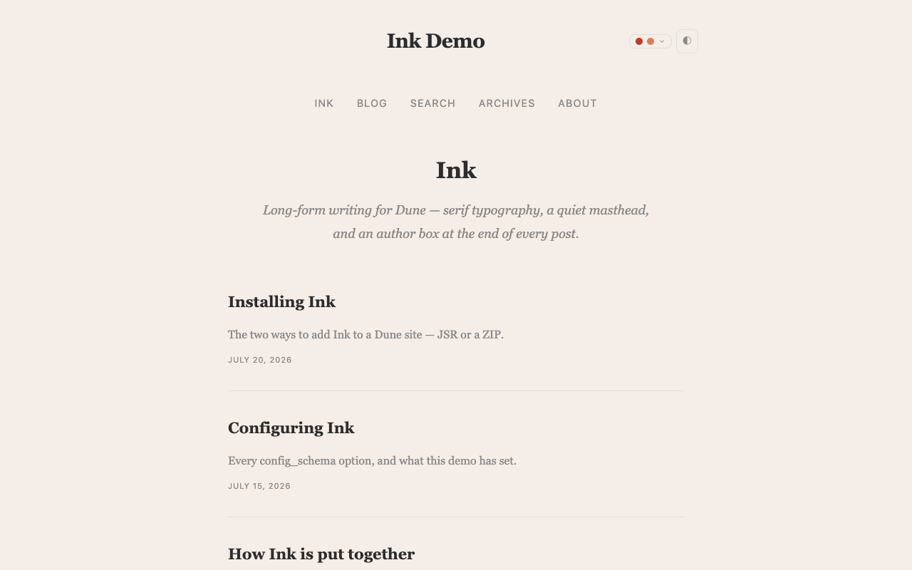 Ink screenshot