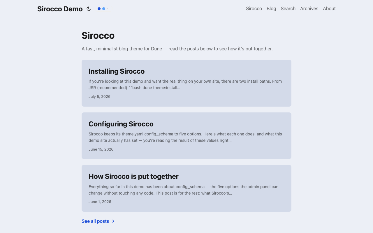Sirocco screenshot